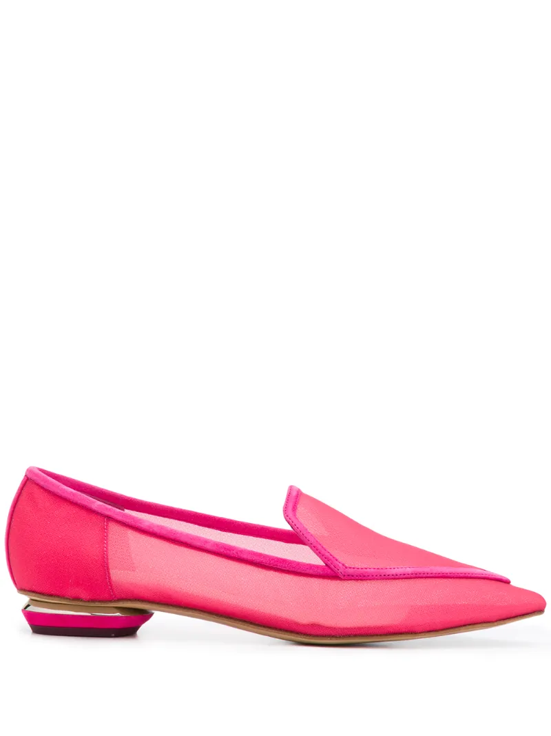 Beya mesh pointed toe loafers