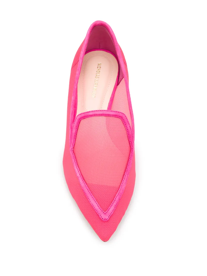 Beya mesh pointed toe loafers