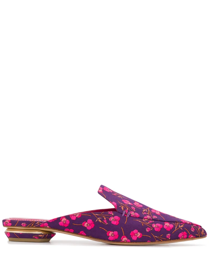 pink mules flat