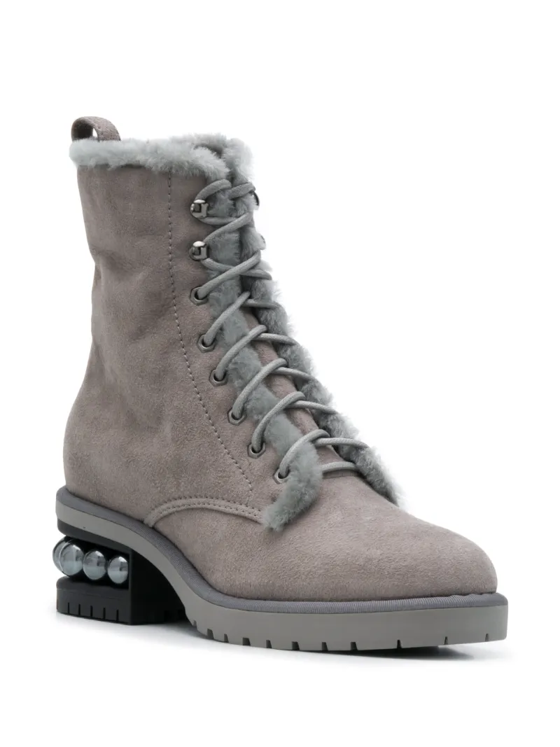 BOTAS ELI ANTE METALIZADO TIPO MILITAR CON PELO