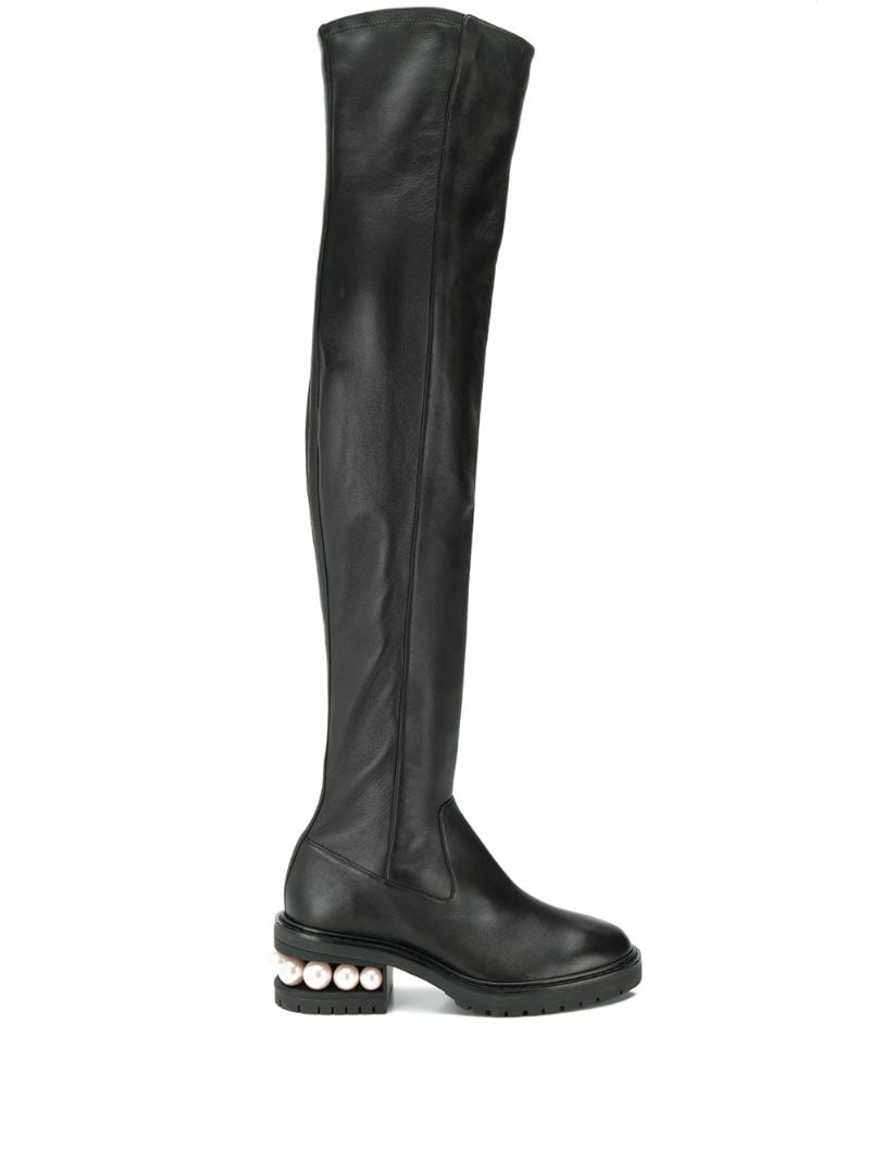 black nappa leather boots
