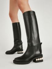 CASATI Riding Boots black Leather OUTER Leather LINING Rubber SOLE