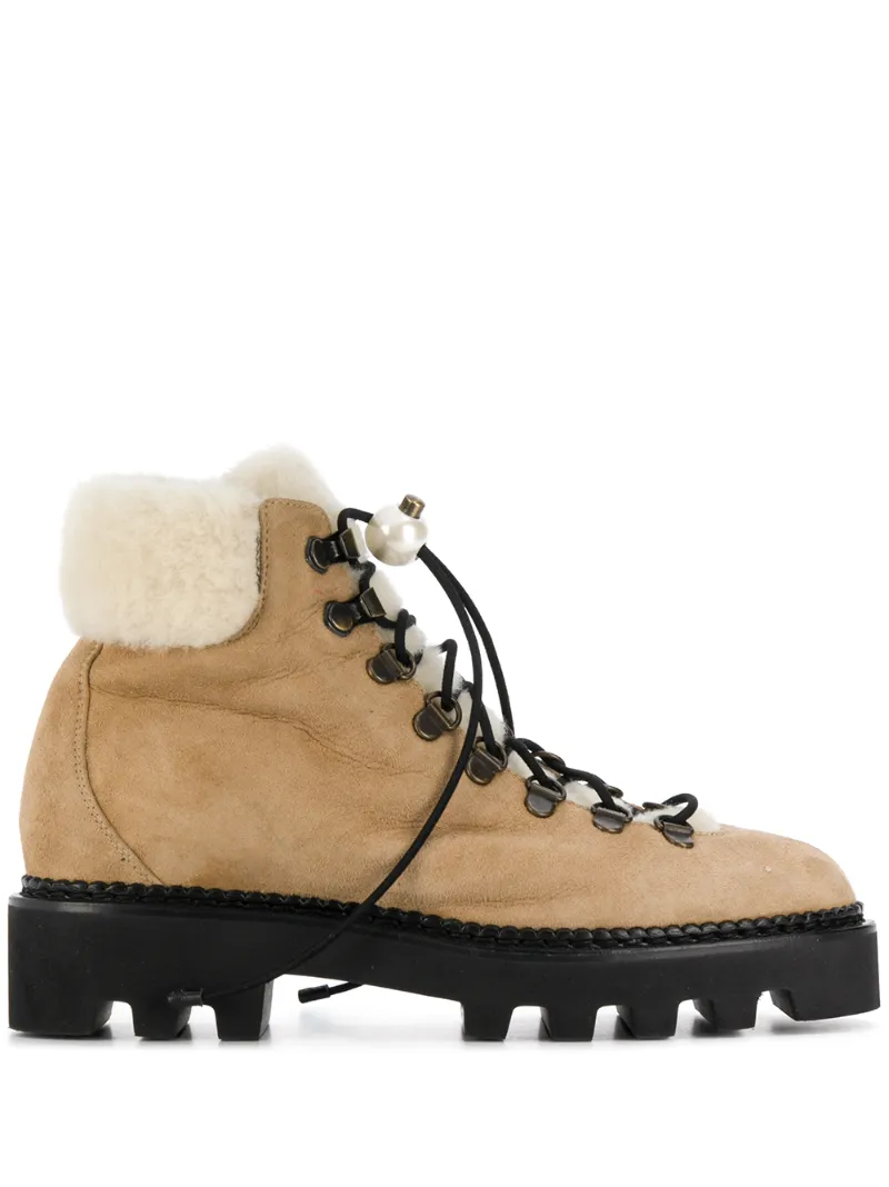 shearling hiking boots