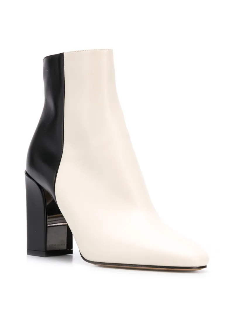 ELEMENTS Ankle Boots 85 Black & Ecru Calf Leather OUTER Leather LINING Leather SOLE