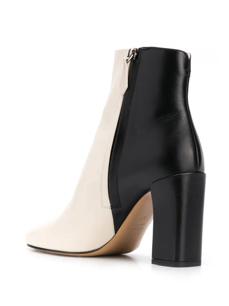 ELEMENTS Ankle Boots 85 Black & Ecru Calf Leather OUTER Leather LINING Leather SOLE