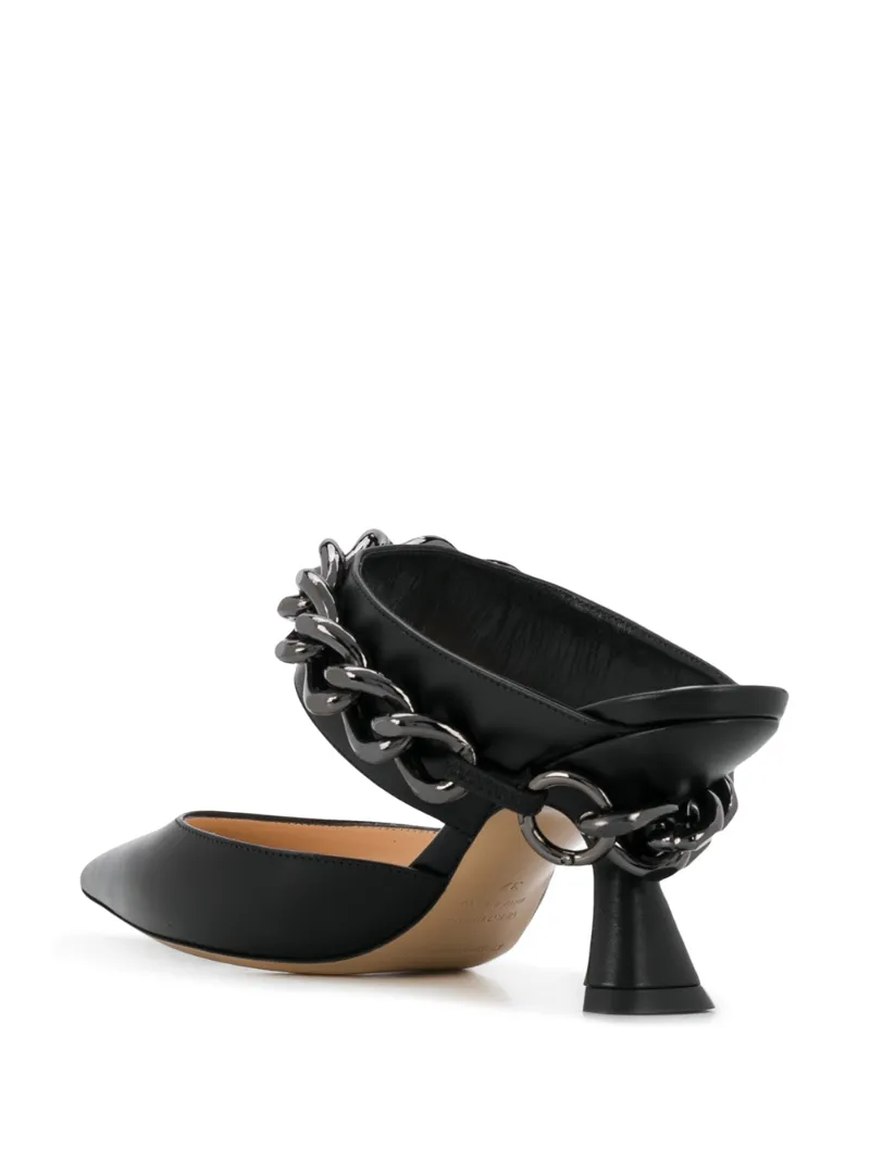 LEA Mules 70 Black Calf Leather OUTER Leather LINING Leather SOLE Smooth Leather