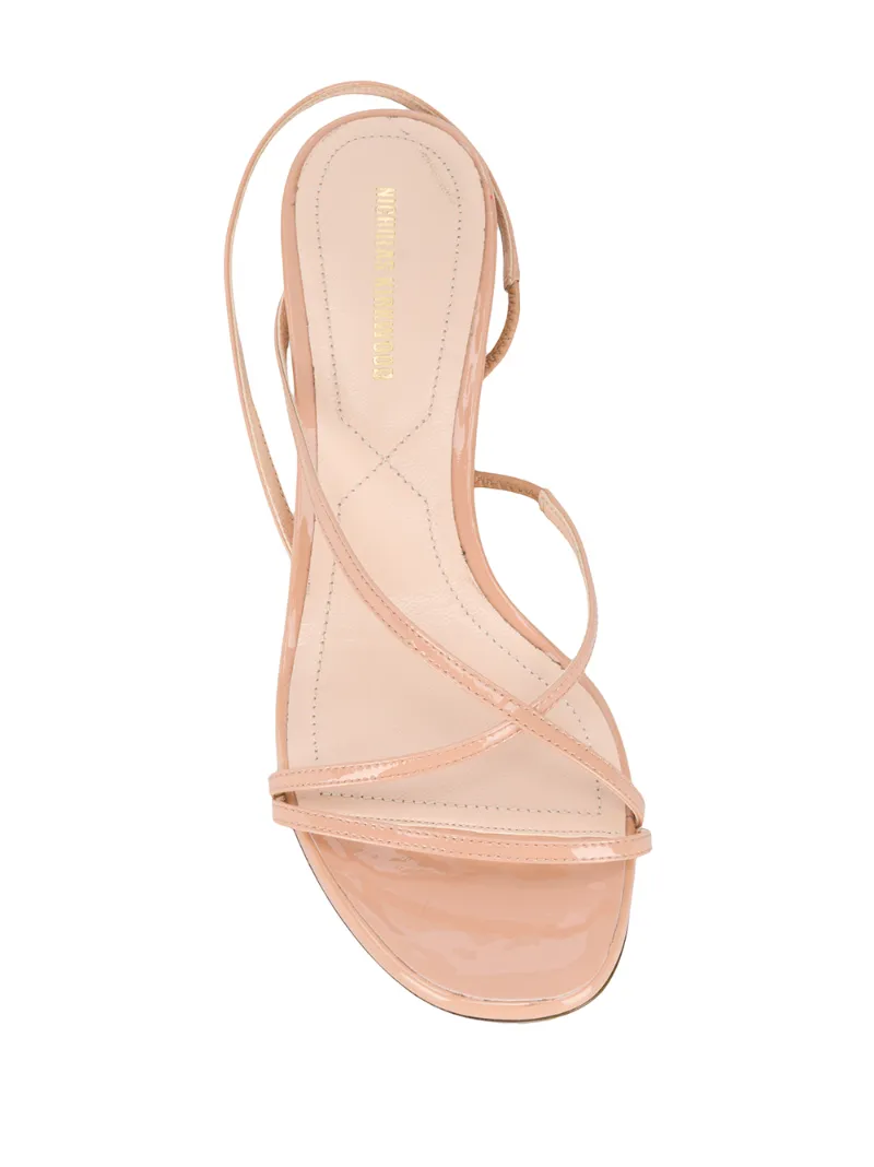 peach strappy sandals