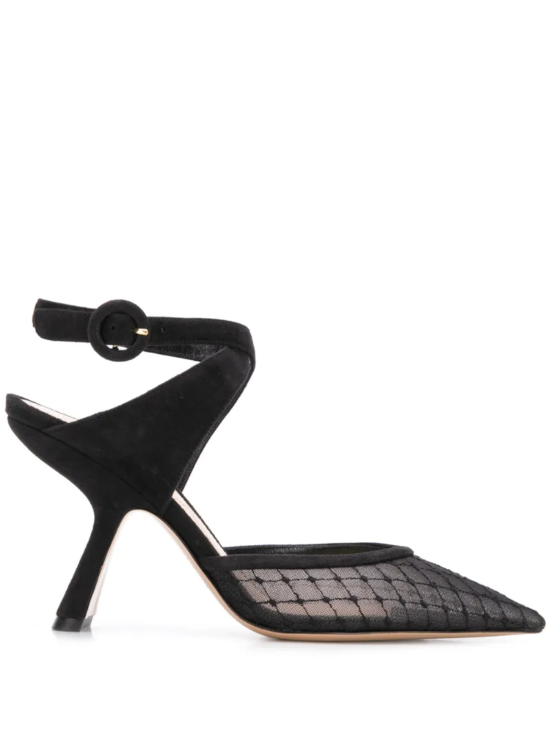 mesh pumps black