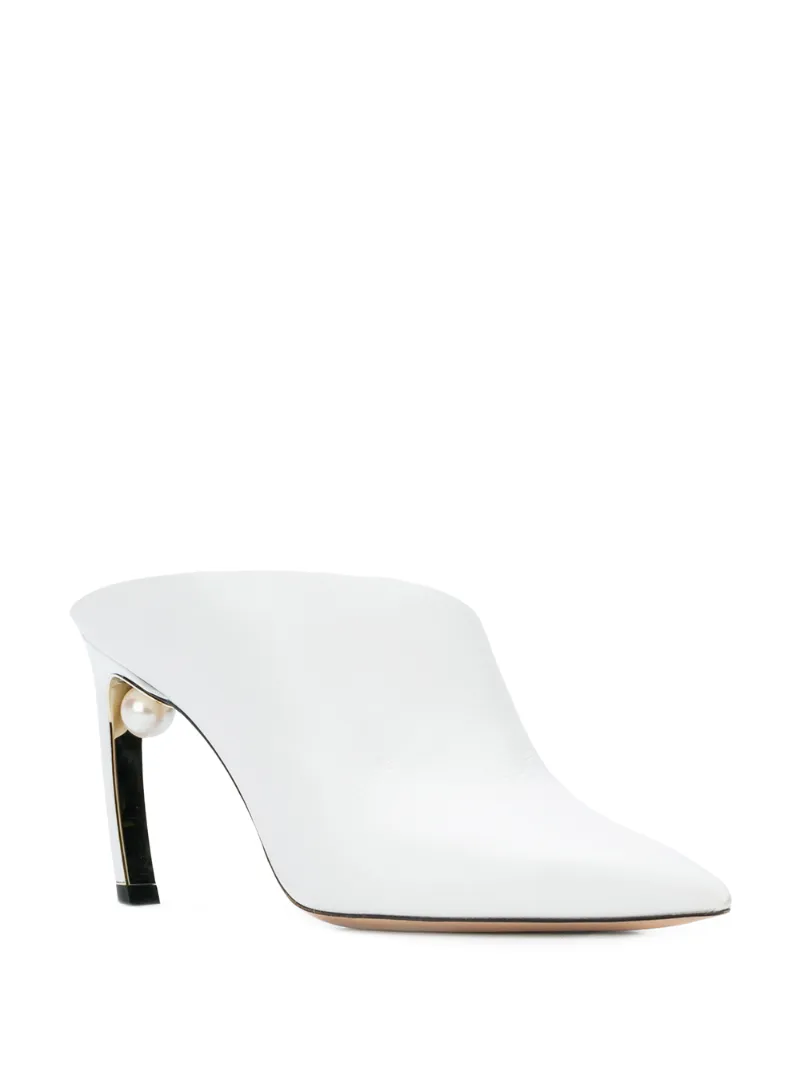 MIRA Mule in white Leather | Nicholas 