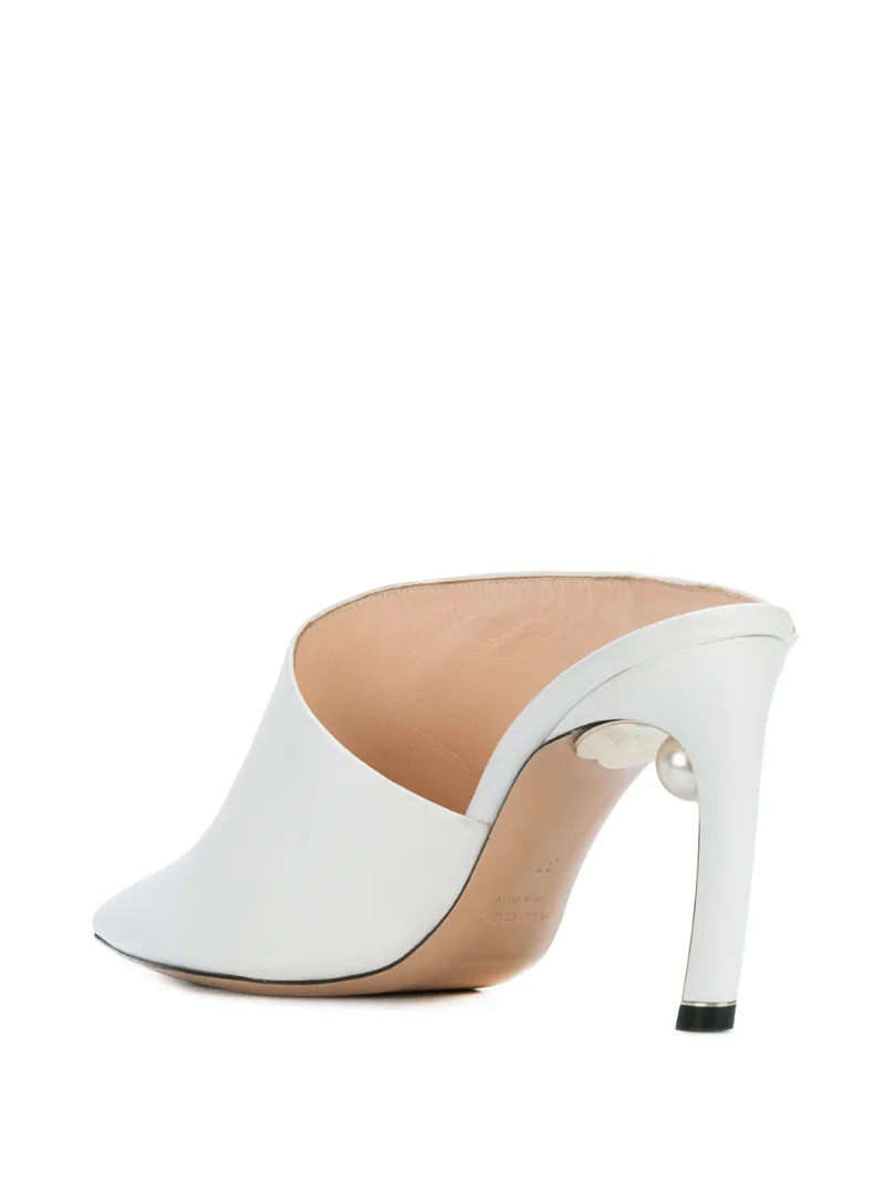 MIRA Mule in white Leather | Nicholas 