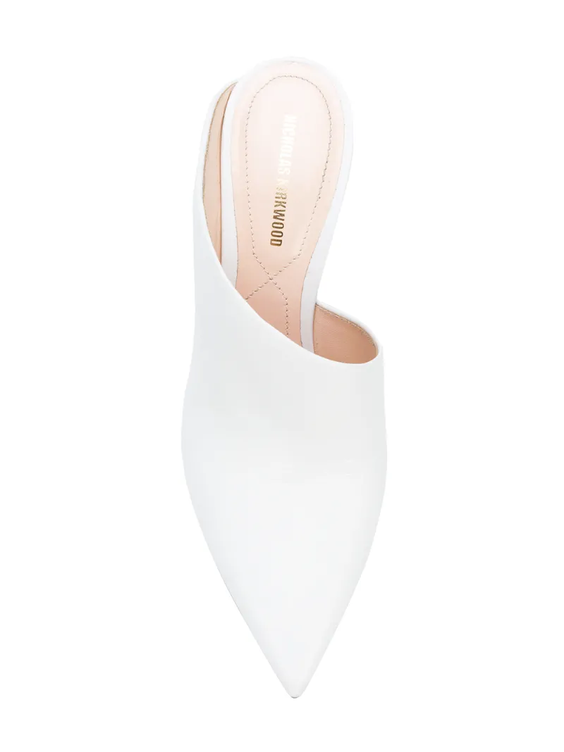 MIRA Mule in white Leather | Nicholas 