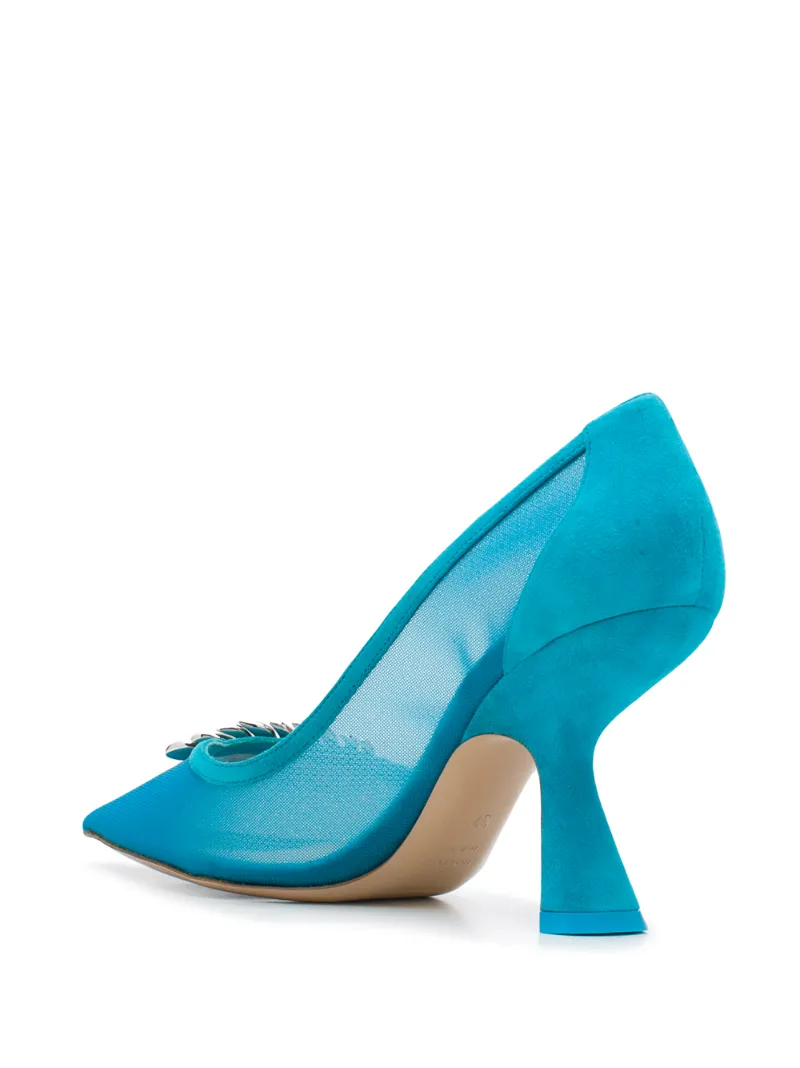 MONSTERA Mesh Pumps 90 Turquoise Nylon OUTER Kid Leather OUTER Leather LINING Leather SOLE Rubber SOLE Fabric LINING Mesh