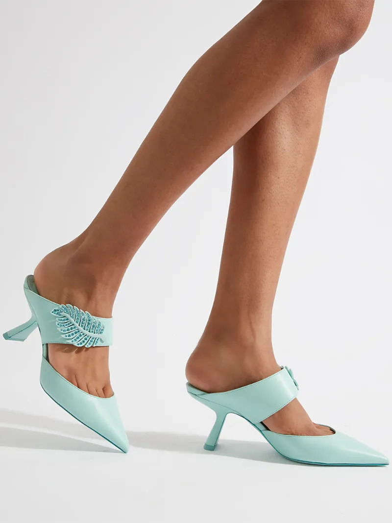 mint green mules