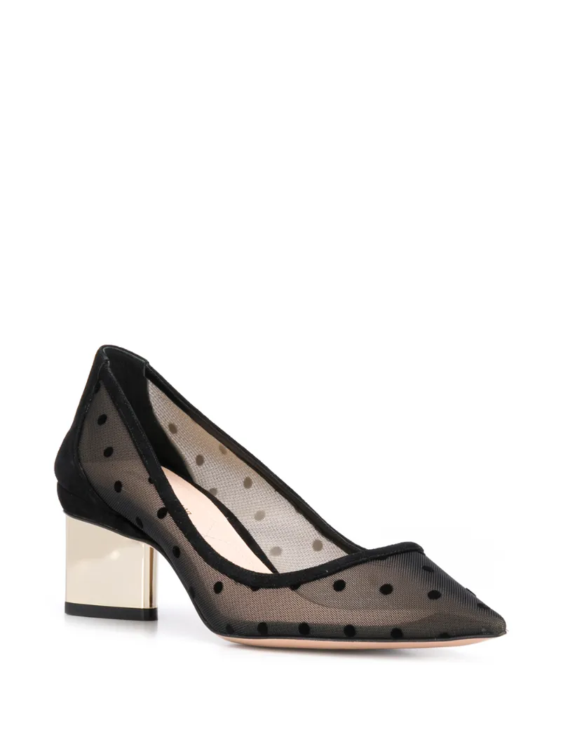 PRISM Dot Organza Pumps 60 Black Suede OUTER Polyester OUTER Leather LINING Leather SOLE Mesh