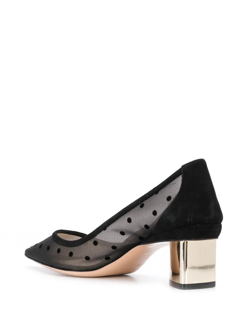 PRISM Dot Organza Pumps 60 Black Suede OUTER Polyester OUTER Leather LINING Leather SOLE Mesh