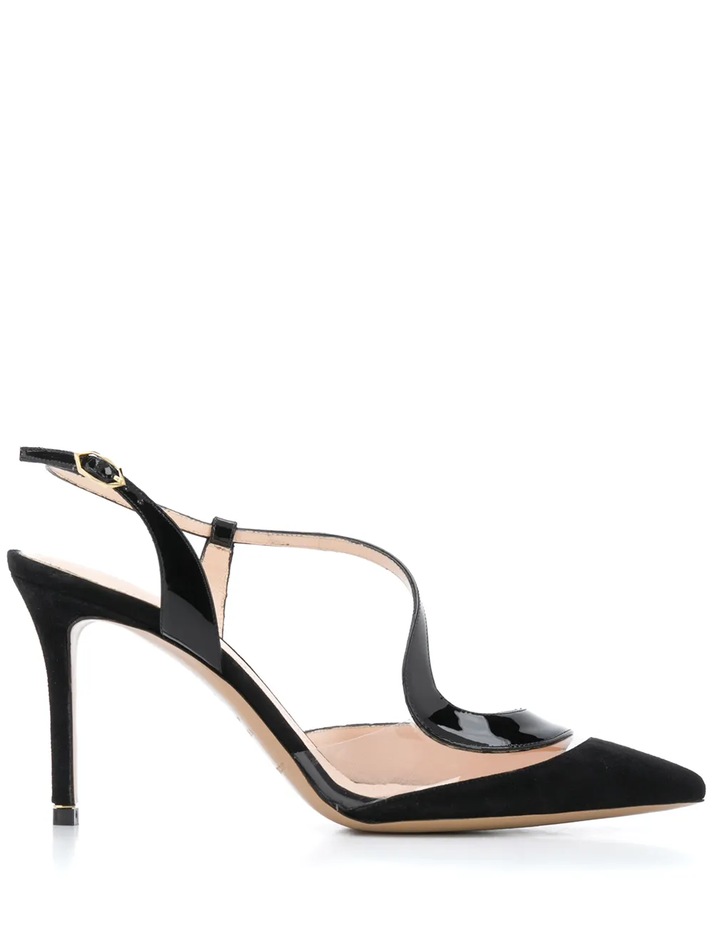 black slingback pumps