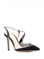 S Slingback Pumps 85 black Leather LINING Leather SOLE Patent Leather OUTER Suede OUTER Rubber OUTER