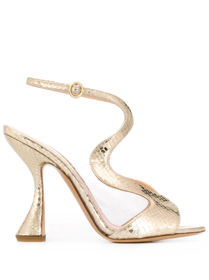 sandalias Alyssa de 105mm in dorado | Nicholas Kirkwood