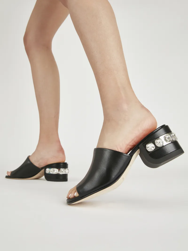 sandalias JJ con tacón de 55mm in negro | Nicholas Kirkwood