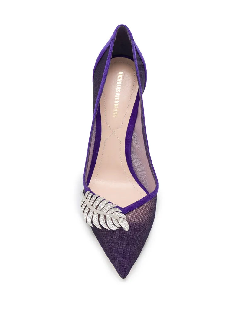 zapatos morados tacon