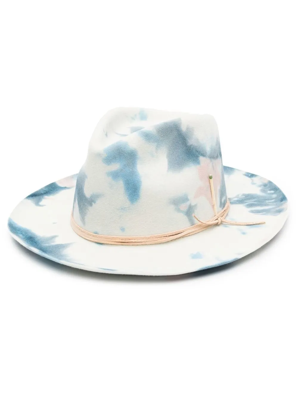 tie-dye leather fedora hat | Nick 