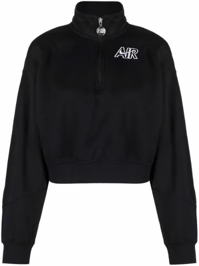 black nike cropped jumper