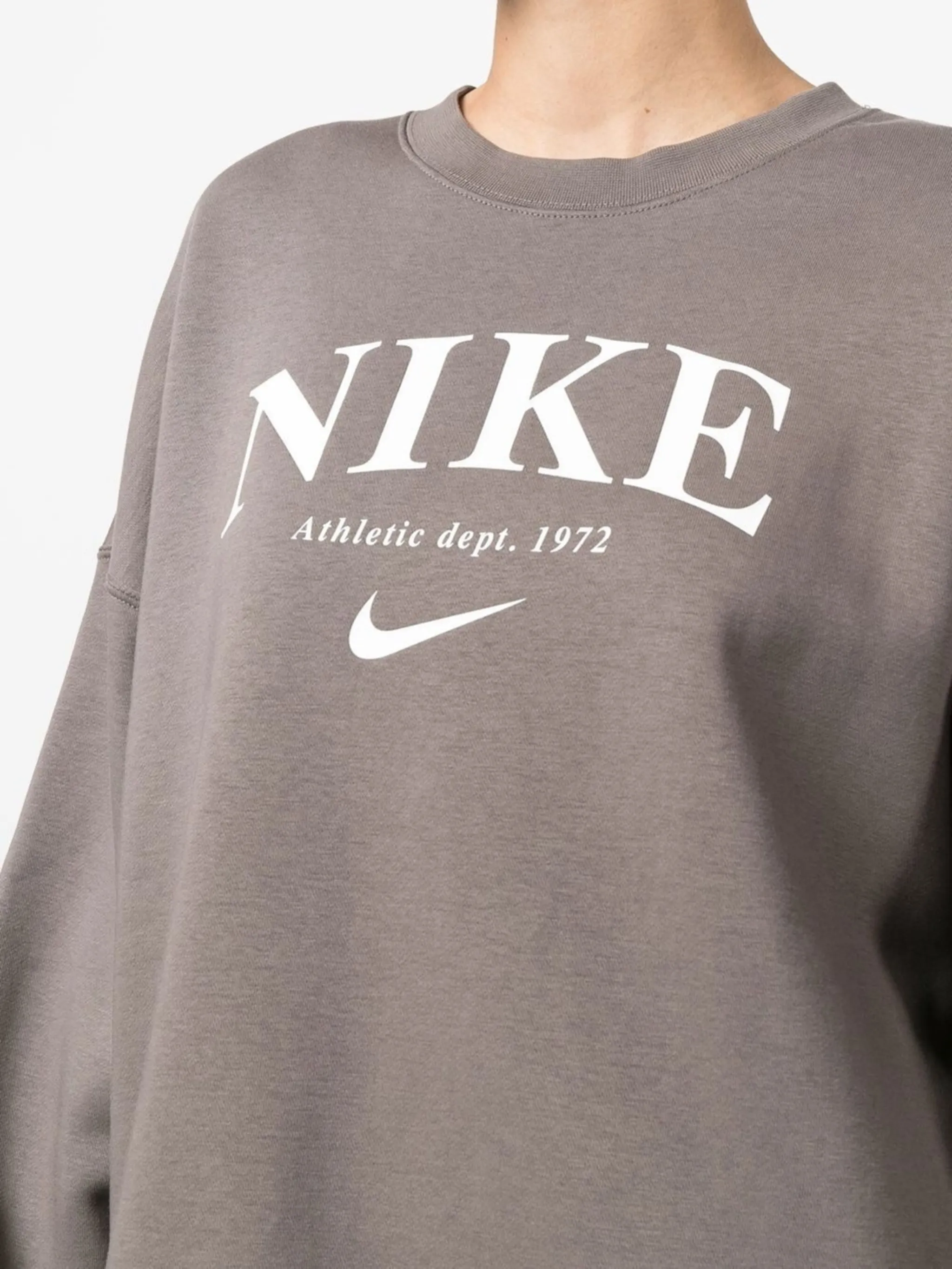 Nike Athletic Dept deals Gray Crew Neck Logo