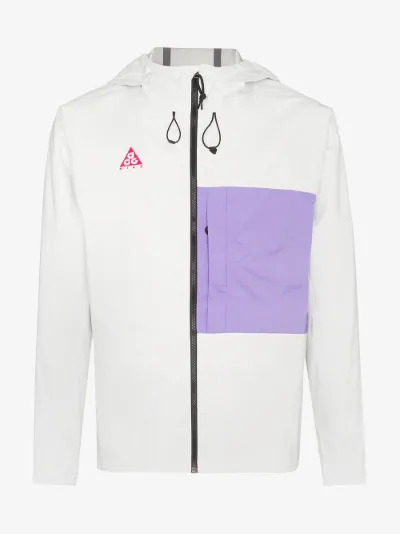 white and purple nike windbreaker