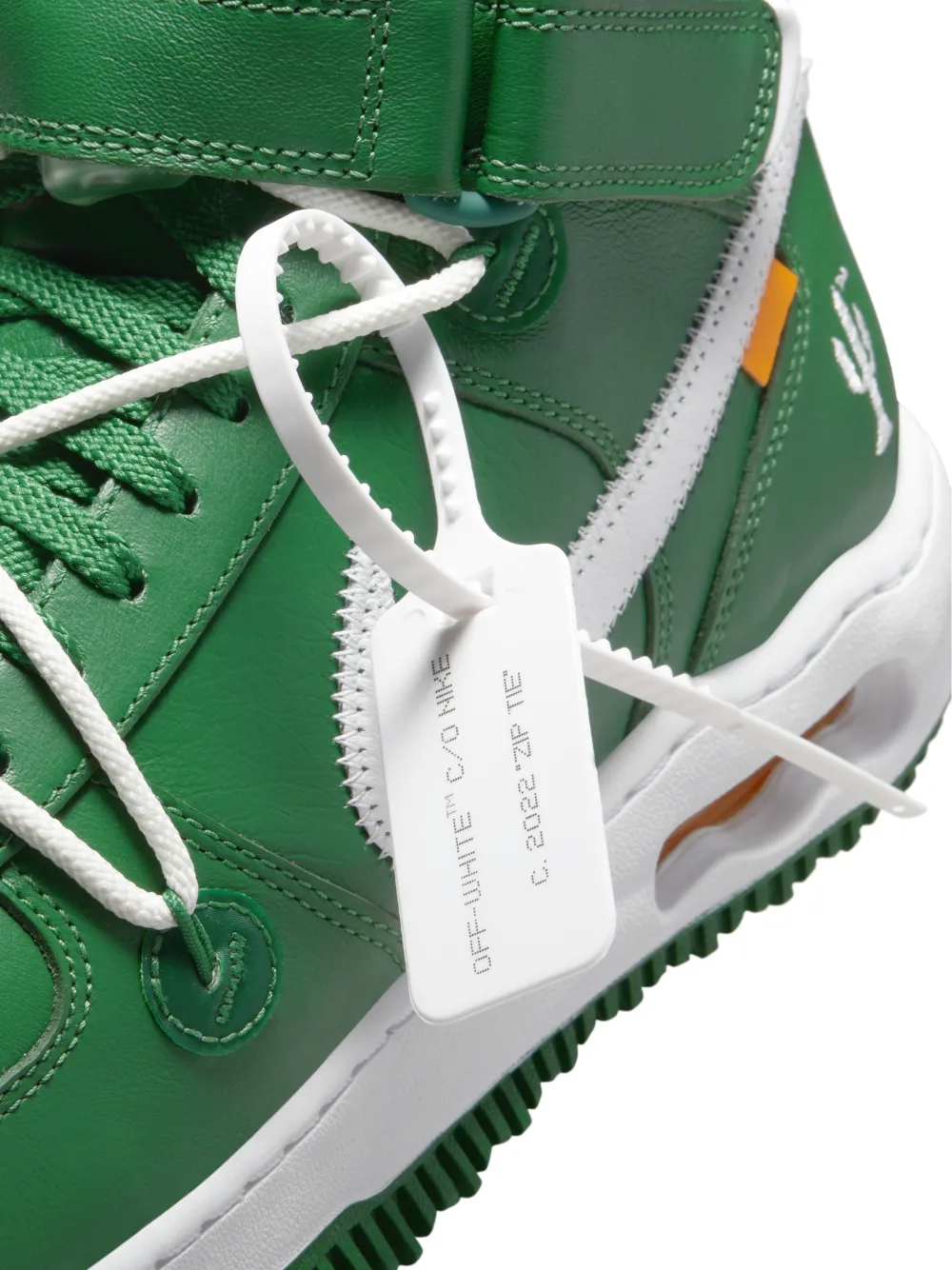 Nike Air Force 1 Mid Off-White Pine Green Sneakers