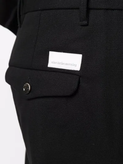 straight leg cotton trousers