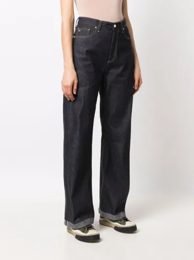 turn-up wide-leg jeans | Nine In The 