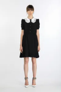 con metà rimovibile in chiffon Hanmorlla Colletto da donna con colletto Peterpan colore bianco e nero