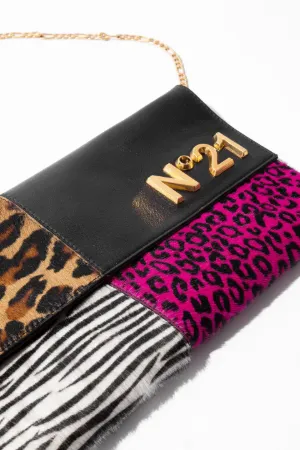 Animalier-Patchwork Logo Pouch