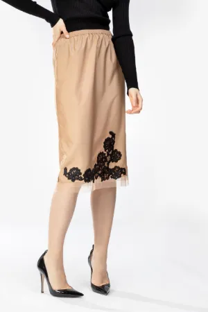 Appliqué Pencil Skirt