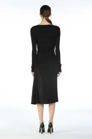 Asymmetric Gathered Dress