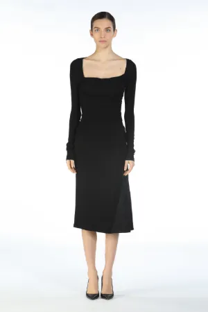Asymmetric Gathered Dress