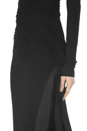 Asymmetric Gathered Dress