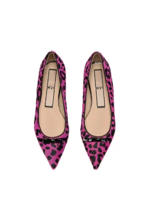 ballerine con stampa leopardata in cavallino rosa | N°21 | Online Store  Ufficiale