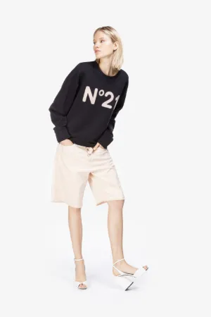 Bermuda a gamba larga toni neutri | N°21 | Online Store Ufficiale