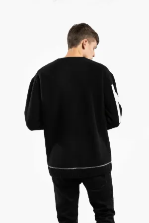 bi-material virgin wool jacket