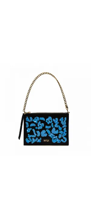 borsa in raso con paillettes nero | N°21 | Online Store Ufficiale