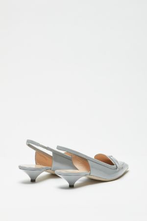 Grey slingback kitten heels hotsell