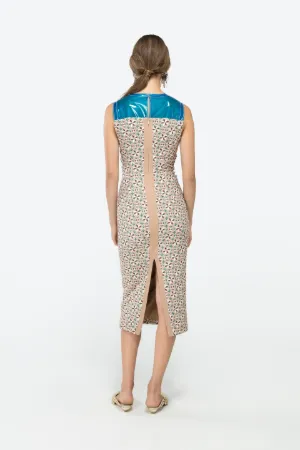 brocade bodycon dress