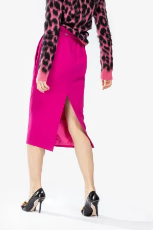 chain-detail pencil skirt