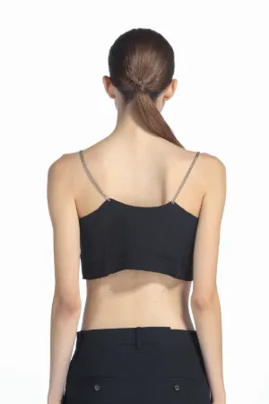 Chain-Strap Cropped Top