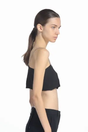 Chain-Strap Cropped Top