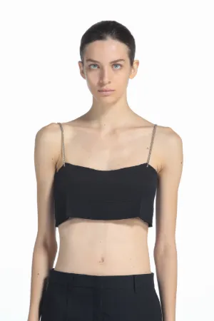 Chain-Strap Cropped Top