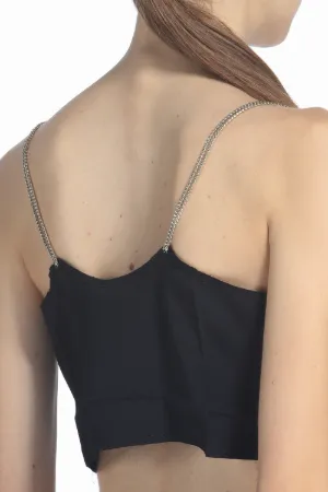 Chain-Strap Cropped Top