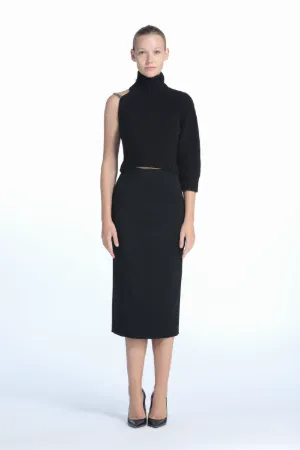 Chain-Strap One-Sleeved Jumper