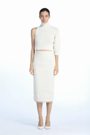 Chain-Strap One-Sleeved Jumper